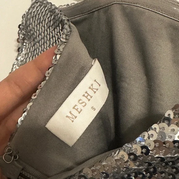 Meshki Cassie Strapless Sequin Rose Midi Dress - Picture 5 of 5